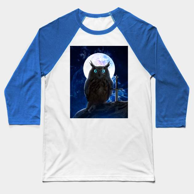 The Night Owl Baseball T-Shirt by Nour Abou Harb